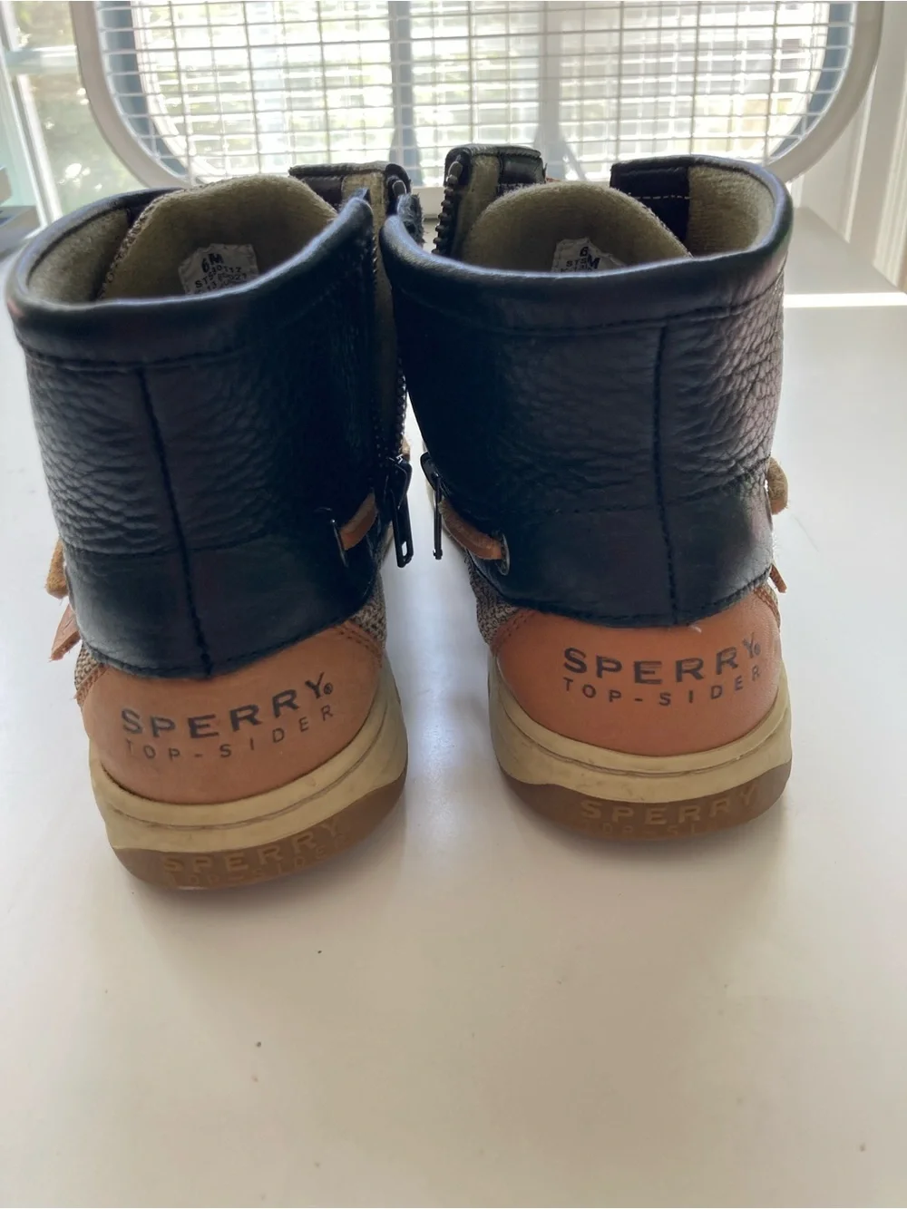 Sperry Kids Navy Blue and Tan Chukka Boat Shoes
